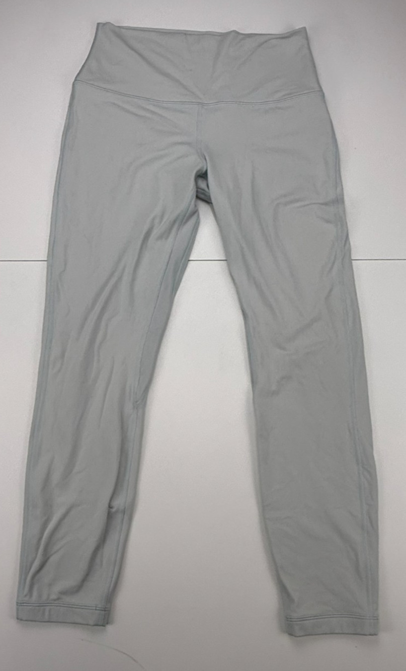 Lululemon Womens 8 Light Blue High Rise Leggings 25" Yoga Pants